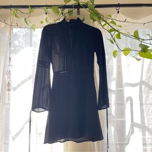 black long sleeve witchy dress
